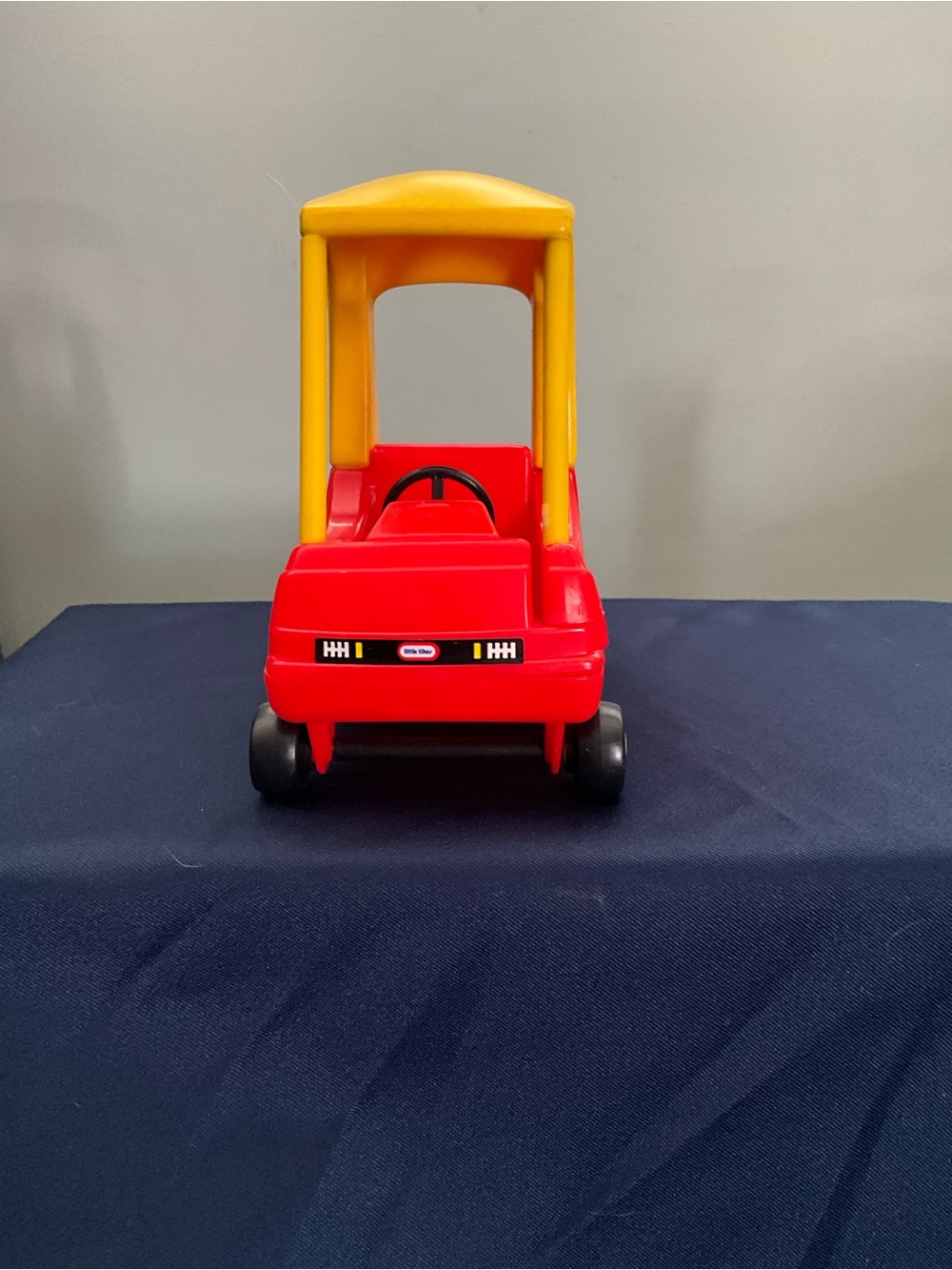Vintage 90s Little Tikes Dollhouse Cozy Coupe Miniature Red Yellow Doll Car - Picture 2 of 6